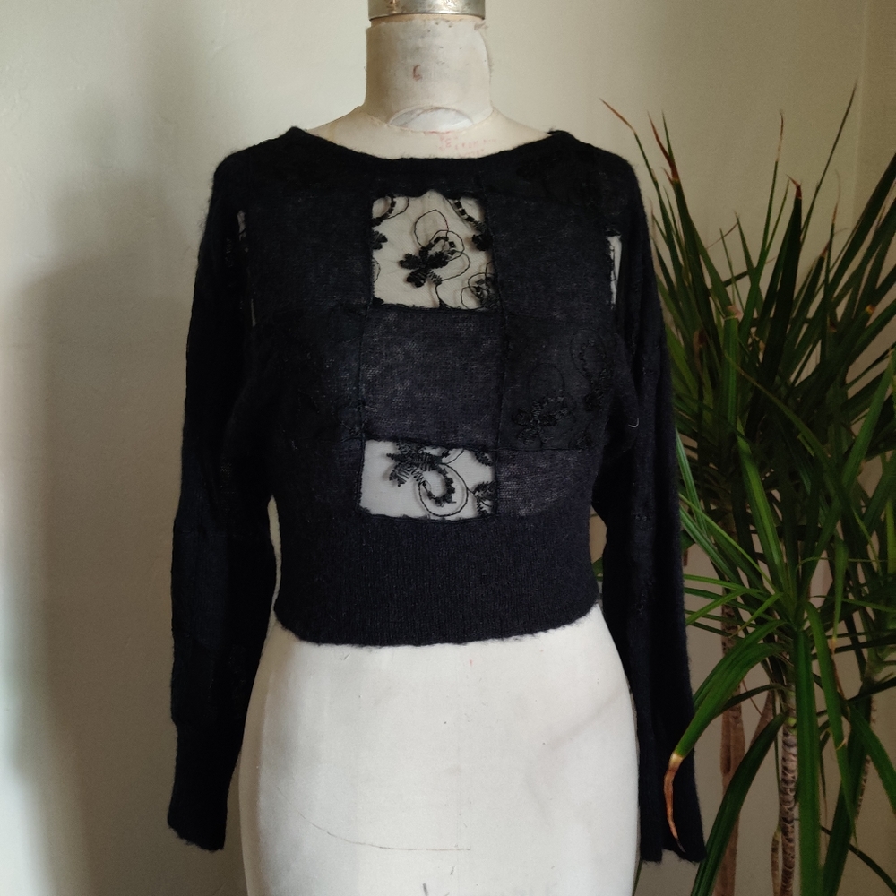 Motel Cropped Pullover Sweater